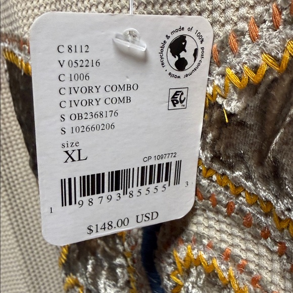 Free People Velvet Wings Long Sleeve Top in Ivory Combo - Picture 8 of 9